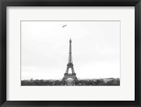 Framed Birds View of Paris Crop I