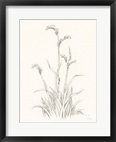 Farm Nostalgia Flowers V Dark Gray Framed Print