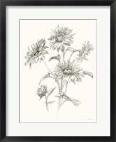 Farm Nostalgia Flowers I Dark Gray Framed Print