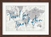 Framed World Map Collage Travel