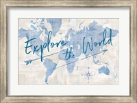 Framed World Map Collage Explore