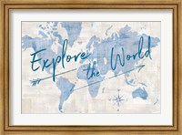 Framed World Map Collage Explore