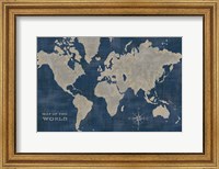 Framed World Map Collage Deep