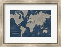 Framed World Map Collage Deep