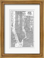 Framed Inverted New York Map