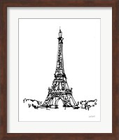 Framed Eiffel Tower Sketch