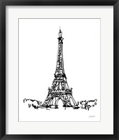 Framed Eiffel Tower Sketch