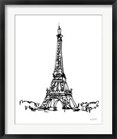 Framed Eiffel Tower Sketch