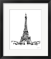 Framed Eiffel Tower Sketch