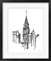 Framed Chrysler Building Sketch