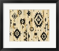 Framed Ivory and Black Pattern