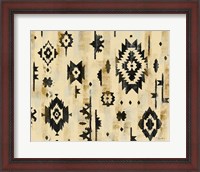 Framed Ivory and Black Pattern