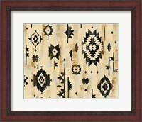 Framed Ivory and Black Pattern