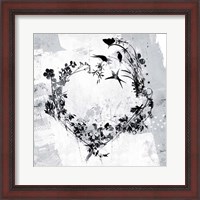 Framed Floral Heart