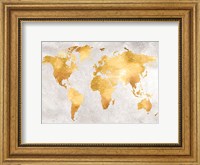 Framed Gold World