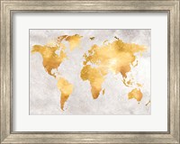 Framed Gold World