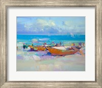 Framed Boats On The Shore