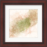 Framed Waves of Peach and Sage