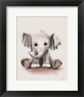 Framed Lolli the Baby Elephant