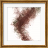 Framed Waves of Wine Abstract
