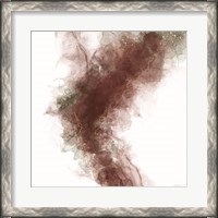 Framed Waves of Wine Abstract