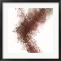 Framed Waves of Wine Abstract