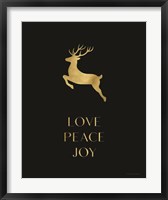 Framed Love, Peace, Joy Reindeer