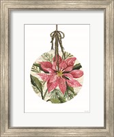 Framed Poinsettia Ornament