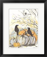 Framed Crows in the Pumpkin Patch