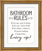 Framed Bathroom Rules