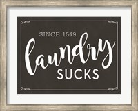 Framed Laundry Sucks