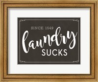 Framed Laundry Sucks