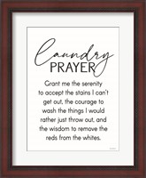 Framed Laundry Prayer