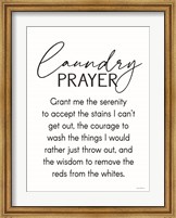 Framed Laundry Prayer