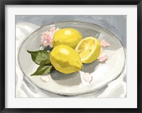 Framed Lemons on a Plate I