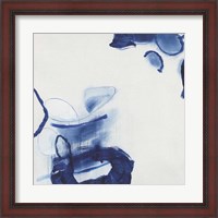 Framed Minimalist Blue & White I