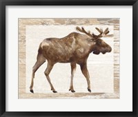 Rustic Barnwood Animals I Framed Print