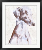 Framed Sitting Dog II