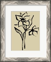 Framed Inkwash Floral II