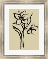 Framed Inkwash Floral II