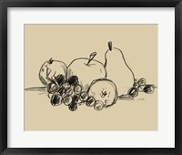 Framed Graphite Fruit I