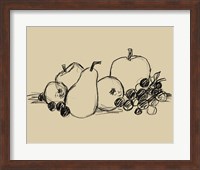 Framed Graphite Fruit II