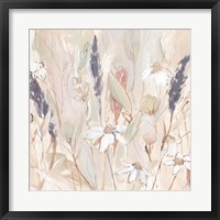 Framed Lavender Flower Field I