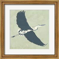 Framed Heron Flying I