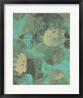 Minty Green Orbs I Framed Print