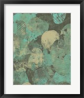 Minty Green Orbs II Framed Print