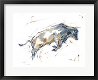Modern Bull Study I Framed Print