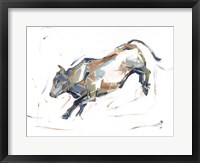 Modern Bull Study II Framed Print