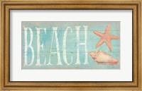 Framed Pastel Beach with Pink