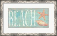 Framed Pastel Beach with Pink